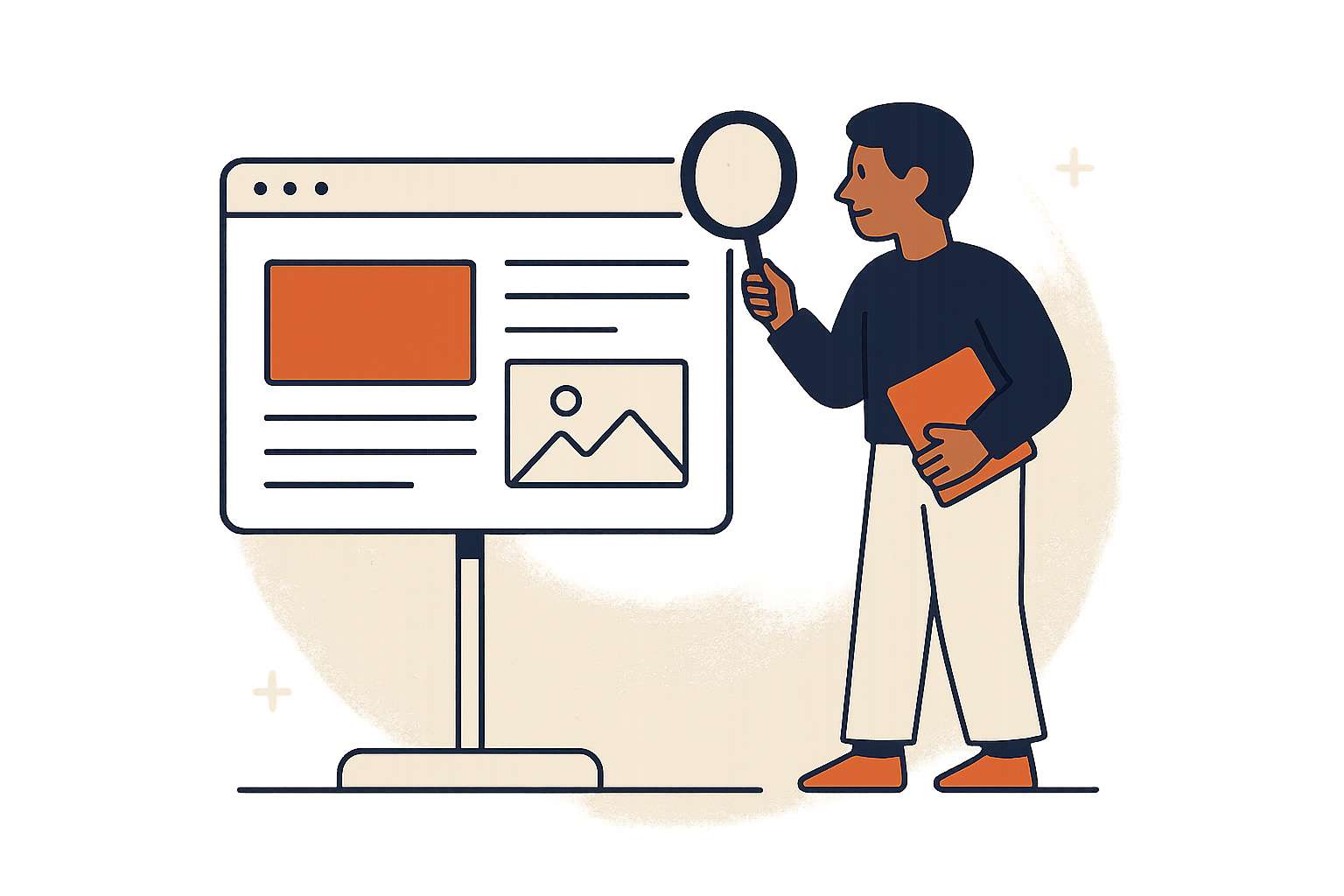 Arbeitsbeispiel für Website-Texte